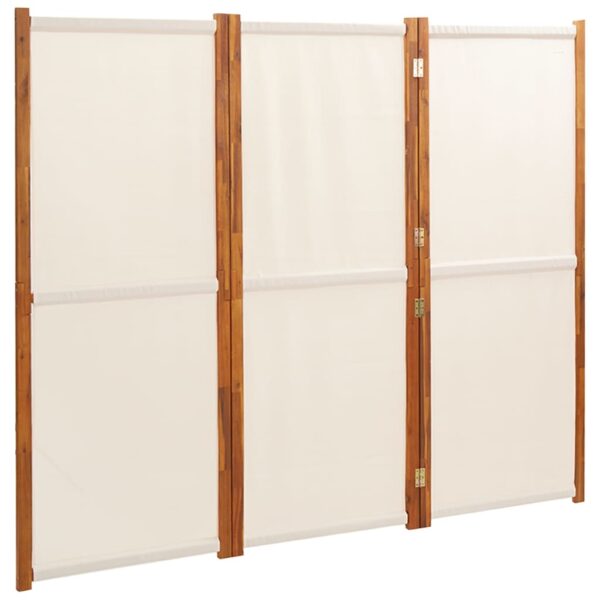 vidaXL 3-Panel Room Divider Cream White 82.7"x70.9" - Image 2