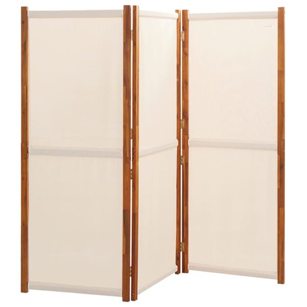 vidaXL 3-Panel Room Divider Cream White 82.7"x70.9" - Image 3