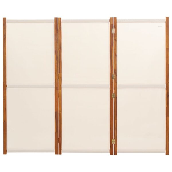 vidaXL 3-Panel Room Divider Cream White 82.7"x70.9" - Image 4