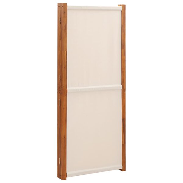 vidaXL 4-Panel Room Divider Cream White 110.2"x70.9" - Image 5