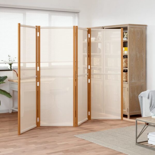 vidaXL 4-Panel Room Divider Cream White 110.2"x70.9"