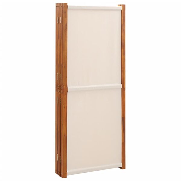 vidaXL 6-Panel Room Divider Cream White 165.4"x70.9" - Image 5