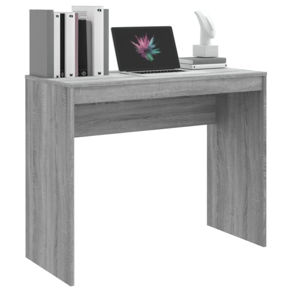 vidaXL Desk Gray Sonoma 35.4"x15.7"x28.3" Engineered Wood - Image 4