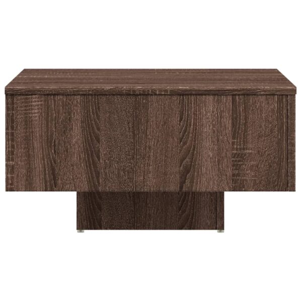 vidaXL Coffee Table Brown Oak 23.6"x23.6"x12.4" Engineered Wood - Image 5