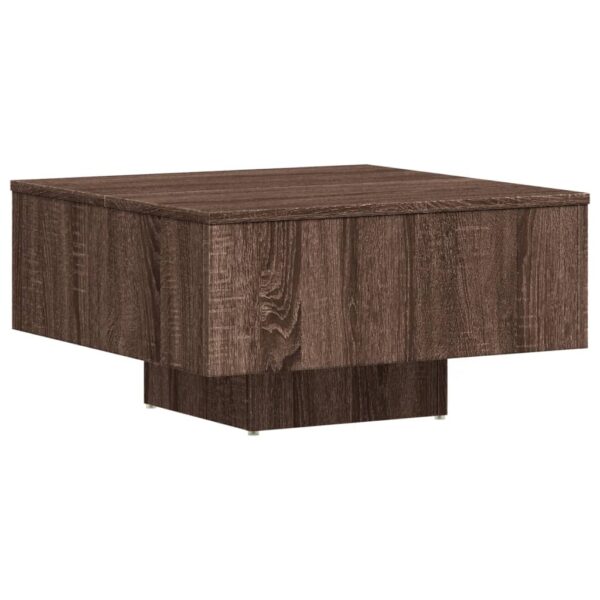 vidaXL Coffee Table Brown Oak 23.6"x23.6"x12.4" Engineered Wood - Image 7