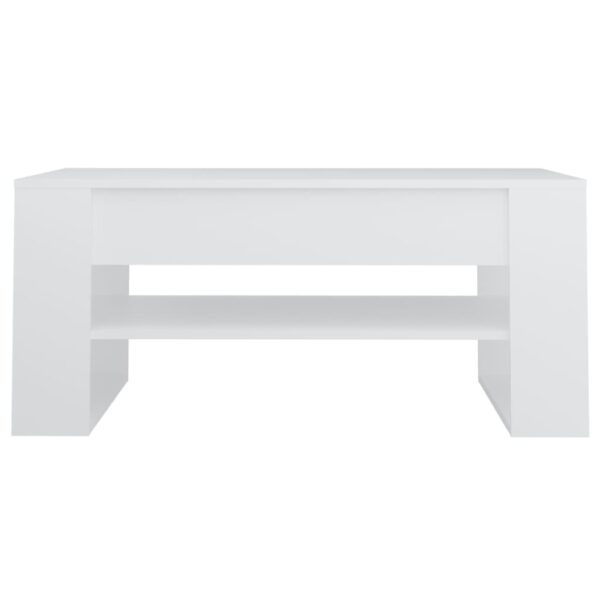 vidaXL Coffee Table White 40.2"x21.7"x17.7" Engineered Wood - Image 3