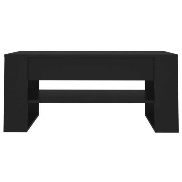 vidaXL Coffee Table Black 40.2"x21.7"x17.7" Engineered Wood - Image 3