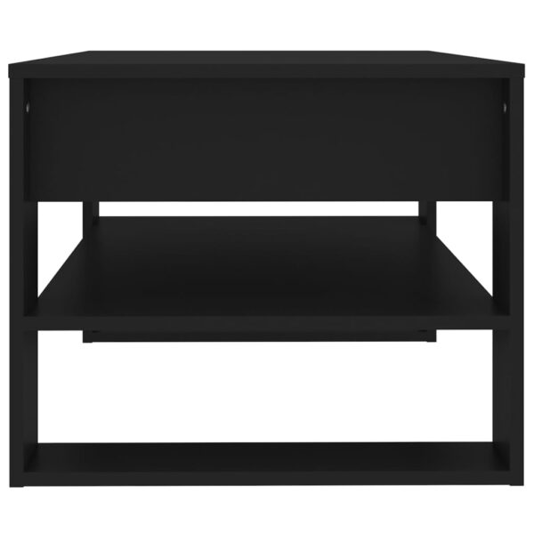 vidaXL Coffee Table Black 40.2"x21.7"x17.7" Engineered Wood - Image 4