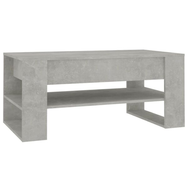 vidaXL Coffee Table Concrete Gray 40.2"x21.7"x17.7" Engineered Wood - Image 2