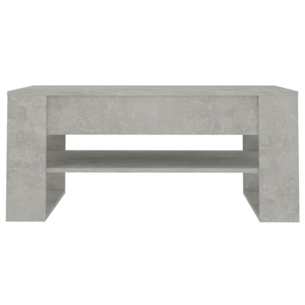 vidaXL Coffee Table Concrete Gray 40.2"x21.7"x17.7" Engineered Wood - Image 3