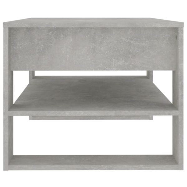 vidaXL Coffee Table Concrete Gray 40.2"x21.7"x17.7" Engineered Wood - Image 4