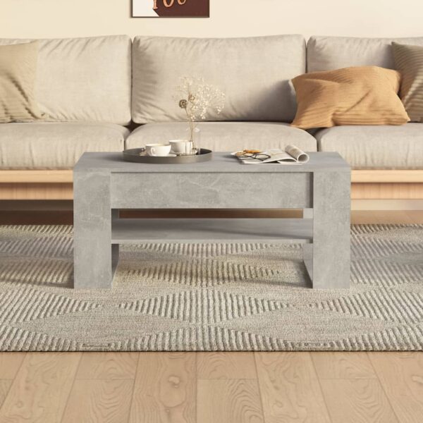 vidaXL Coffee Table Concrete Gray 40.2"x21.7"x17.7" Engineered Wood - Image 5