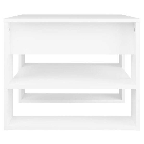 vidaXL Coffee Table White 21.9"x21.7"x17.7" Engineered Wood - Image 4