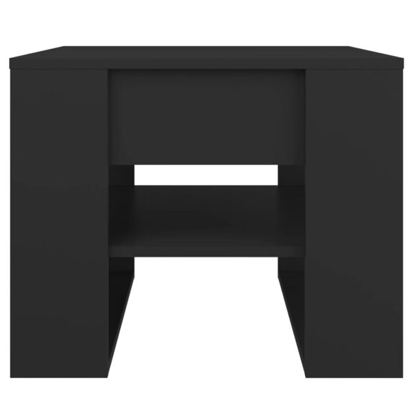 vidaXL Coffee Table Black 21.9"x21.7"x17.7" Engineered Wood - Image 3