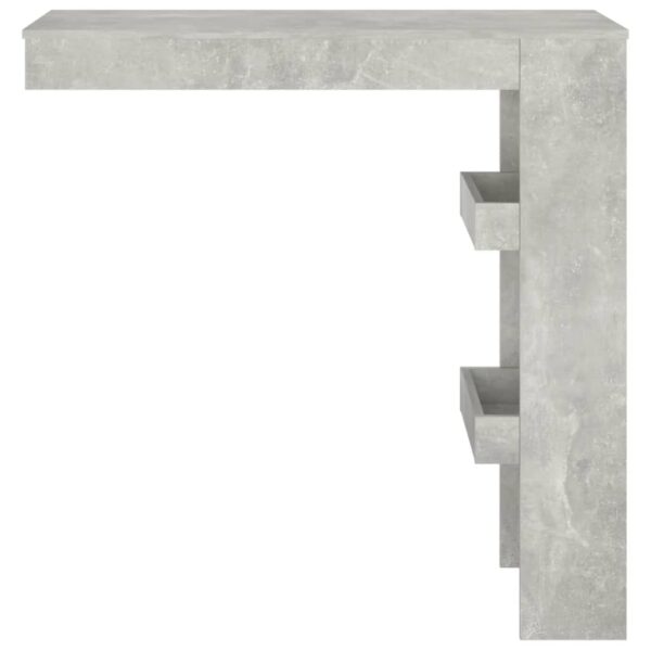 vidaXL Wall Bar Table Concrete Gray 40.2"x17.7"x40.7" Engineered Wood - Image 3