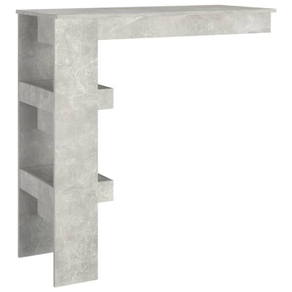 vidaXL Wall Bar Table Concrete Gray 40.2"x17.7"x40.7" Engineered Wood - Image 5