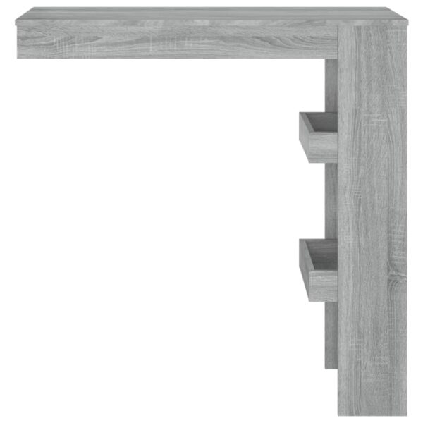 vidaXL Wall Bar Table Gray Sonoma 40.2"x17.7"x40.7" Engineered Wood - Image 3