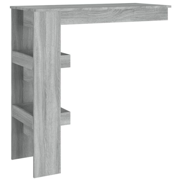 vidaXL Wall Bar Table Gray Sonoma 40.2"x17.7"x40.7" Engineered Wood - Image 5