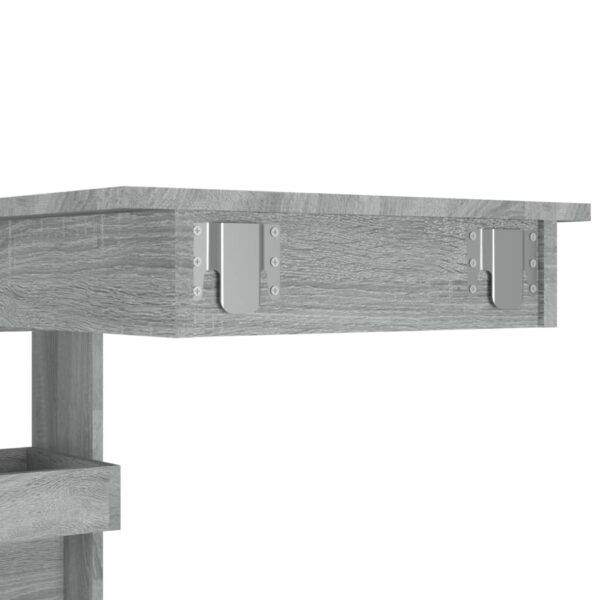 vidaXL Wall Bar Table Gray Sonoma 40.2"x17.7"x40.7" Engineered Wood - Image 8