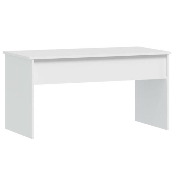 vidaXL Coffee Table White 40.2"x19.9"x20.7" Engineered Wood - Image 3