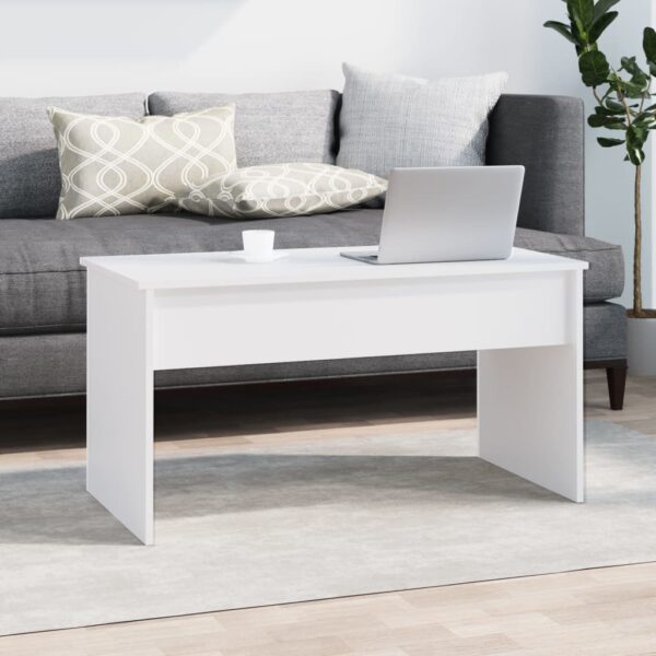 vidaXL Coffee Table White 40.2"x19.9"x20.7" Engineered Wood - Image 8