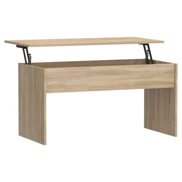 vidaXL Coffee Table Sonoma Oak 40.2"x19.9"x20.7" Engineered Wood - Image 2