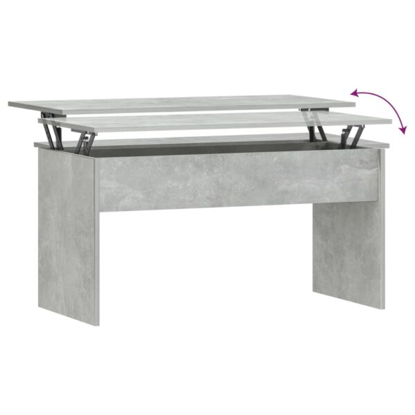 vidaXL Coffee Table Concrete Gray 40.2"x19.9"x20.7" Engineered Wood - Image 6