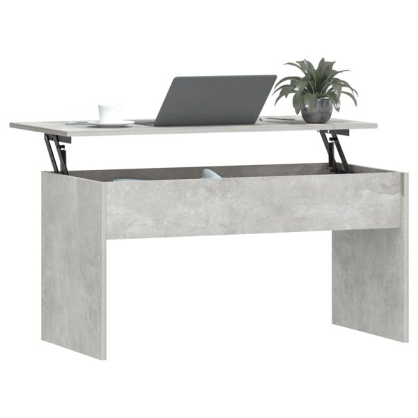 vidaXL Coffee Table Concrete Gray 40.2"x19.9"x20.7" Engineered Wood - Image 7