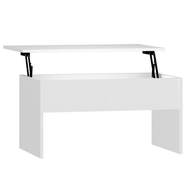 vidaXL Coffee Table White 31.5"x19.9"x16.3" Engineered Wood - Image 2