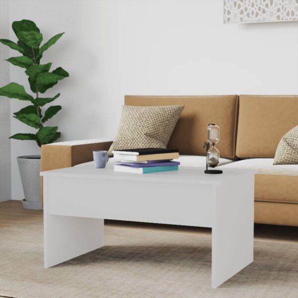 vidaXL Coffee Table White 31.5"x19.9"x16.3" Engineered Wood - Image 8