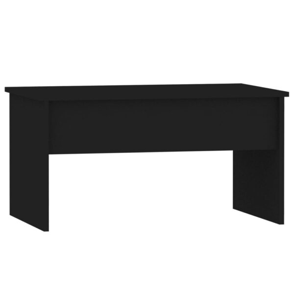 vidaXL Coffee Table Black 31.5"x19.9"x16.3" Engineered Wood - Image 3