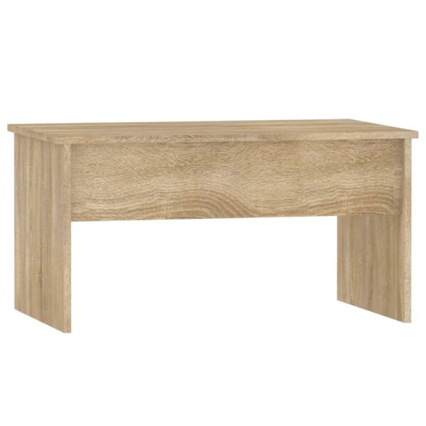 vidaXL Coffee Table Sonoma Oak 31.5"x19.9"x16.3" Engineered Wood - Image 3