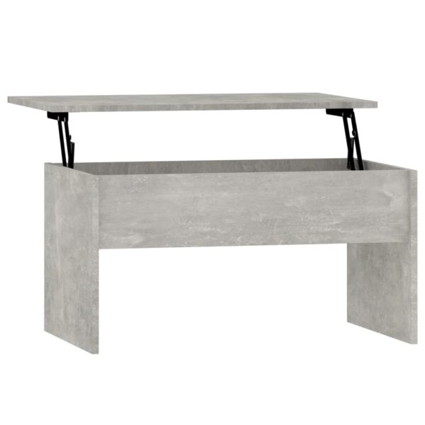 vidaXL Coffee Table Concrete Gray 31.5"x19.9"x16.3" Engineered Wood - Image 2