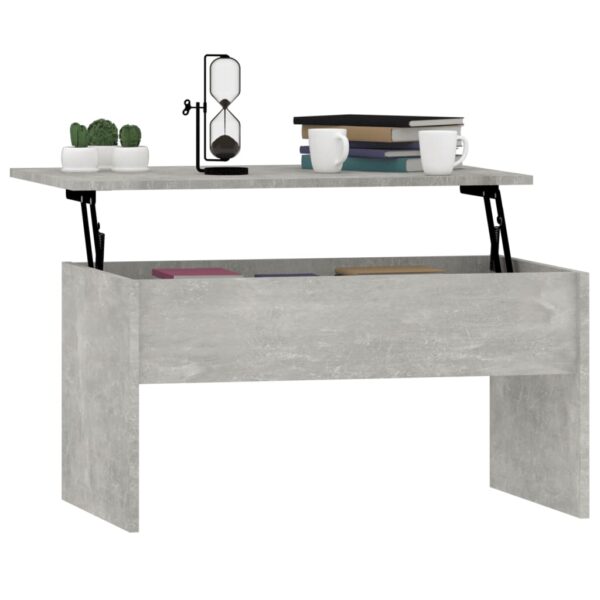 vidaXL Coffee Table Concrete Gray 31.5"x19.9"x16.3" Engineered Wood - Image 7