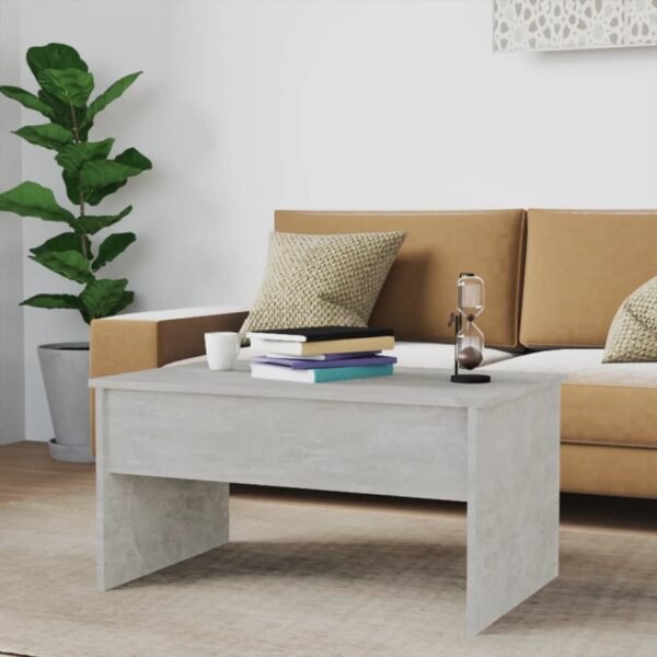 vidaXL Coffee Table Concrete Gray 31.5"x19.9"x16.3" Engineered Wood - Image 8