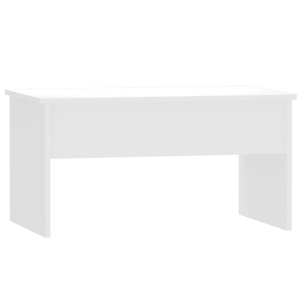 vidaXL Coffee Table High Gloss White 31.5"x19.9"x16.3" Engineered Wood - Image 3