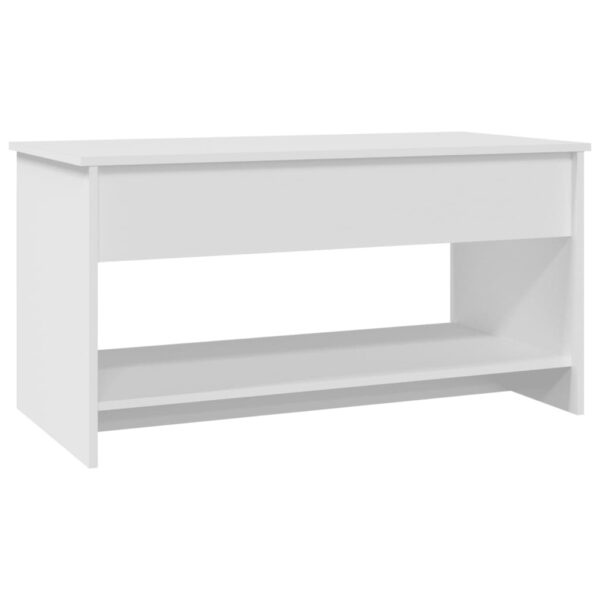 vidaXL Coffee Table White 40.2"x19.7"x20.7" Engineered Wood - Image 6