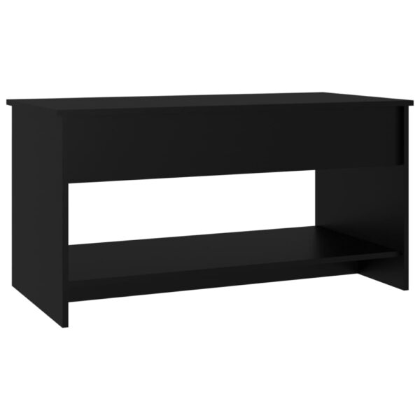 vidaXL Coffee Table Black 40.2"x19.7"x20.7" Engineered Wood - Image 5