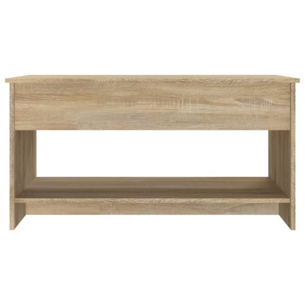 vidaXL Coffee Table Sonoma Oak 40.2"x19.7"x20.7" Engineered Wood - Image 6