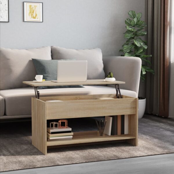 vidaXL Coffee Table Sonoma Oak 40.2"x19.7"x20.7" Engineered Wood