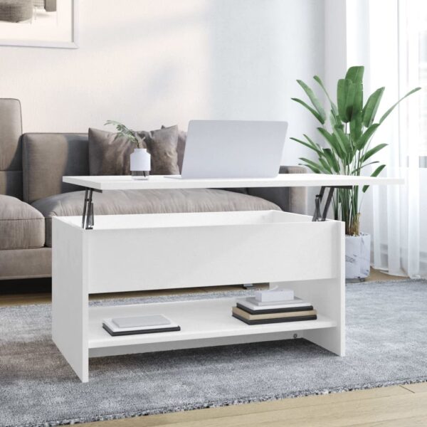 vidaXL Coffee Table White 31.5"x19.7"x15.7" Engineered Wood