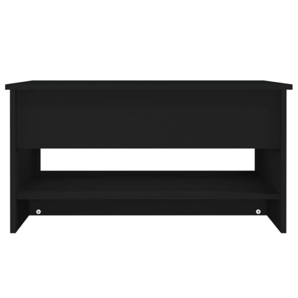 vidaXL Coffee Table Black 31.5"x19.7"x15.7" Engineered Wood - Image 6