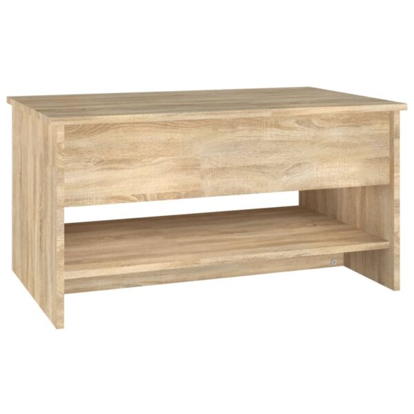 vidaXL Coffee Table Sonoma Oak 31.5"x19.7"x15.7" Engineered Wood - Image 5