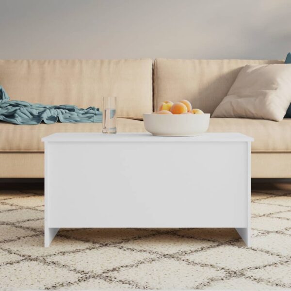 vidaXL Coffee Table White 40.2"x21.9"x20.7" Engineered Wood - Image 8