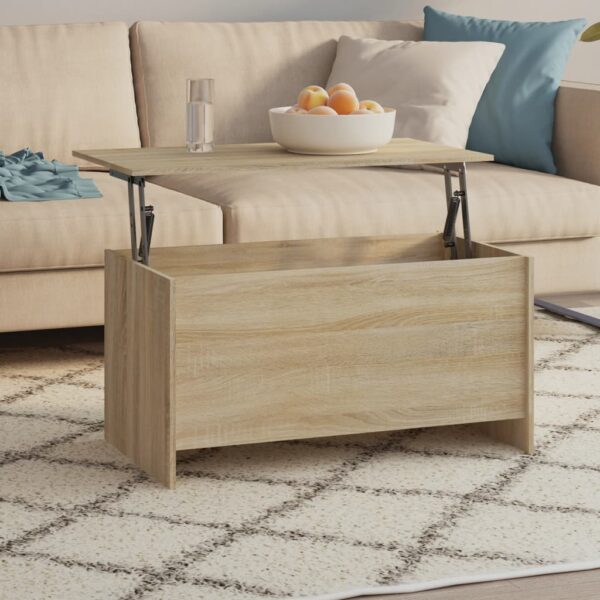 vidaXL Coffee Table Sonoma Oak 40.2"x21.9"x20.7" Engineered Wood