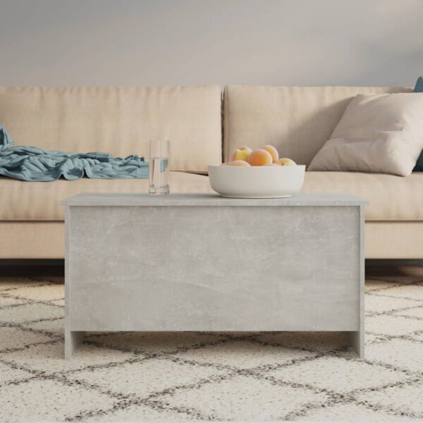 vidaXL Coffee Table Concrete Gray 40.2"x21.9"x20.7" Engineered Wood - Image 8