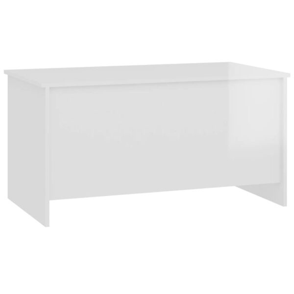 vidaXL Coffee Table High Gloss White 40.2"x21.9"x20.7" Engineered Wood - Image 3