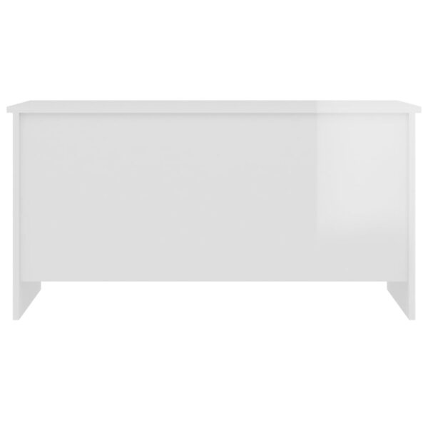 vidaXL Coffee Table High Gloss White 40.2"x21.9"x20.7" Engineered Wood - Image 4