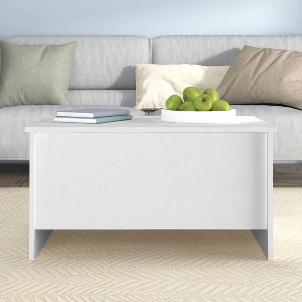 vidaXL Coffee Table White 31.5"x21.9"x16.3" Engineered Wood - Image 7