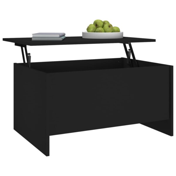 vidaXL Coffee Table Black 31.5"x21.9"x16.3" Engineered Wood - Image 6